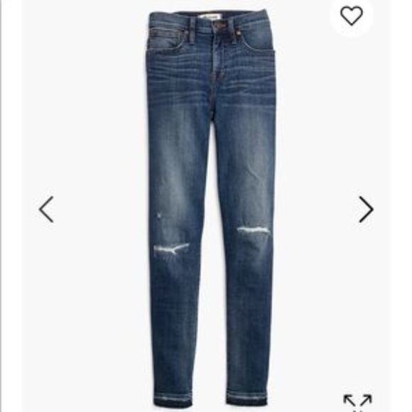 Madewell NWT High Rise Skinny Distressed Jean Staple Capsule Trendy Ladies - Picture 12 of 14